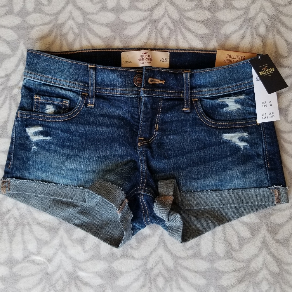 NWT Hollister Low Rise Denim Shorts